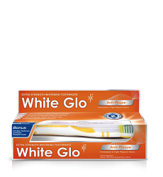 Kem đánh răng White Glo Anti Plaque Formula.