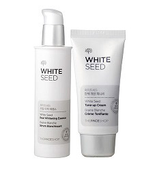 Bộ dưỡng trắng da TheFaceShop White Seed Real Whitening Essence & Tone-up Cream