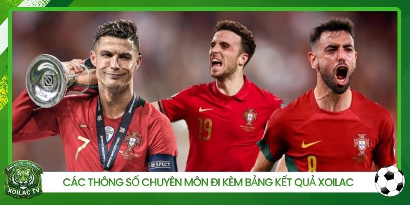 Các thông số chuyên môn đi kèm bảng kết quả Xoilac