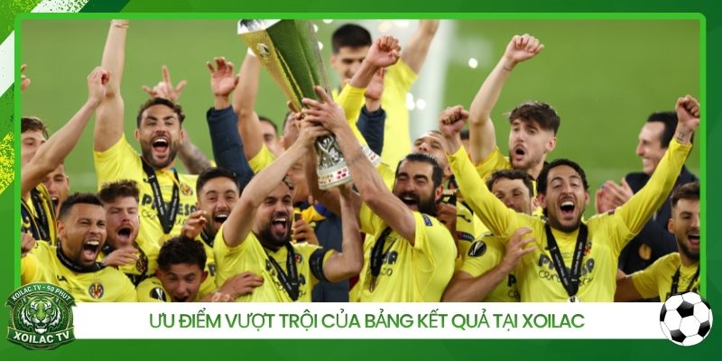 Ưu điểm vượt trội của bảng kết quả tại Xoilac